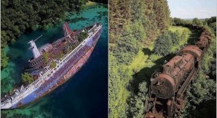 From the water park to the locomotive cemetery: 14 places abandoned by man (15 photos)