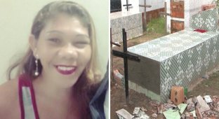 11 days woman tried to get out of the coffin (5 photos + 1 video)