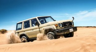 The release of the updated Land Cruiser 70 from the 80s will begin in Japan (5 photos)