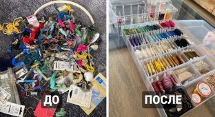 Brilliant ideas for organizing space (18 photos)