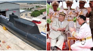 The DPRK launched the first submarine with tactical nuclear weapons (14 photos)