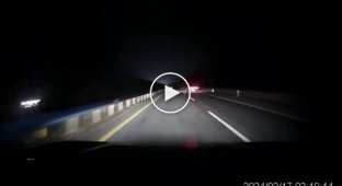 Unexpected man on the night road