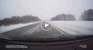 Момент гибели водителя на трассе Пермь - Екатеринбург
