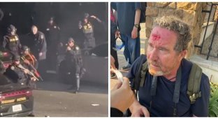 Rubber bullet hits photographer in head during riots in Los Angeles (2 photos + 1 video)