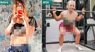 The girl defeated anorexia with the help of powerlifting (4 photos)