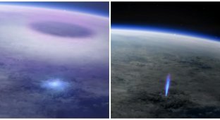 Эльф и синяя струя: камеры МКС засняли редкие молнии (3 фото + 1 видео)