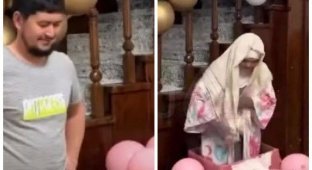 In Kazakhstan, a woman gave her husband a second wife for his birthday (3 photos + 1 video)