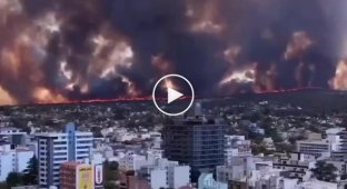There is a terrible fire in Argentina because of one man who wanted to make coffee over the fire.