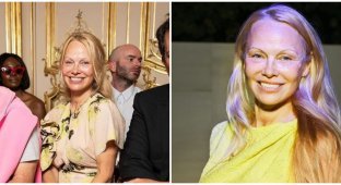 Pamela Anderson defied aging and appeared at Fashion Week without makeup (3 photos + 1 video)