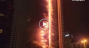 A skyscraper of the largest Arab developer Emaar caught fire in Dubai