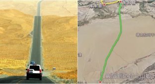 Зачем Китай проложил огромное шоссе через пустыню (7 фото)