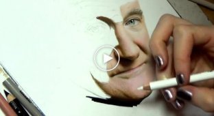 Фотореалистичный портрет Робина Уильямса
