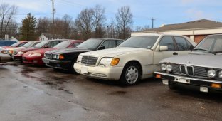 Mysterious dealership with dozens of interesting cars that haven't moved in years (22 photos)