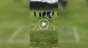Tic-tac-toe at football training
