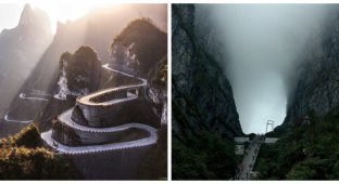 Дорога в облака: удивительное китайское шоссе Тунтянь (8 фото)