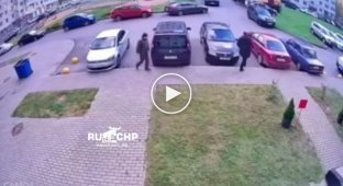 A Russian was beaten because of a remark about parking on the lawn