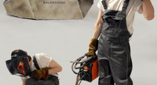 New fashion buzz for factory workers from Balenciaga (4 photos + video)