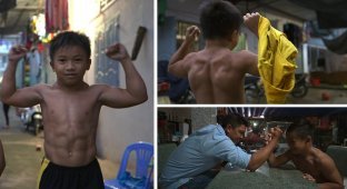 Супербой: 10-летний мальчик с редким заболеванием выглядит как бодибилдер (12 фото)