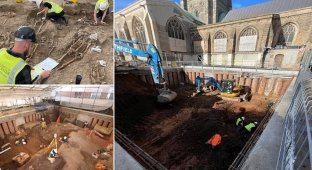 Archaeologists have found a Roman temple under Leicester Cathedral (12 photos + 1 video)