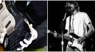 Broken guitar Kurt Cobain sold for 600 thousand dollars (3 photos)