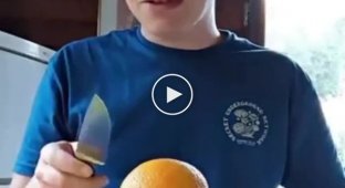Как быстро почистить апельсин