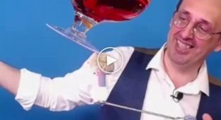 Trick with a glass of wine that went wrong