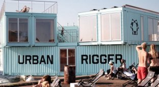 Плавающие общежития из морских контейнеров для датских студентов (15 фото)