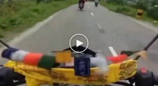 Head-on collision with motorcyclists