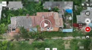 Seven liquidated occupiers lie on a path near a private house in Volchansk