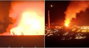 У Каліфорнії горить найбільша акумуляторна електростанція у світі (1 фото + 3 відео)