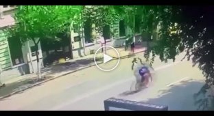 Quantum entangled state: a well-aimed hit in a cyclist