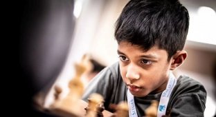 Восьмилетний шахматист установил новый мировой рекорд (4 фото)