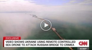 SBU uses experimental maritime drone to attack Crimean bridge - CNN
