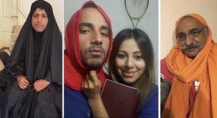 Иранские мужчины надевают хиджабы своих жен и матерей (29 фото)