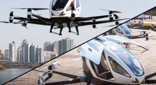 Air taxis will begin to be sold in China (4 photos + video)