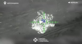 Пограничники ночью из дрона Баба Яга уничтожили 5 единиц вражеской техники на левом берегу Херсонщины