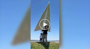 The world's largest paper airplane