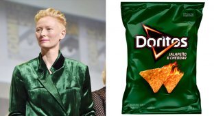 В сети сравнили наряды Тильды Суинтон с упаковками чипсов (11 фото)