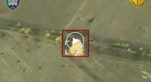 Бойцы 414-й бригады дроном сожгли РСЗО Град оккупантов