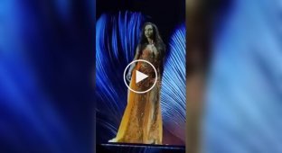 A Jamaican representative fell off the stage at the Miss Universe pageant 2025"