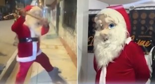 A policeman dressed as Santa Claus arrested drug dealers (2 photos + 1 video)