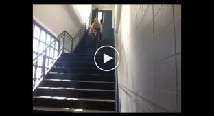 Неудачный спуск с лестницы