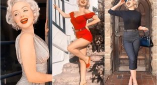 What does the "copy" of Marilyn Monroe look like, living in her house (6 photos)