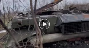 Подбитый российский Т-80БВ