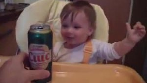 Child's reaction to beer