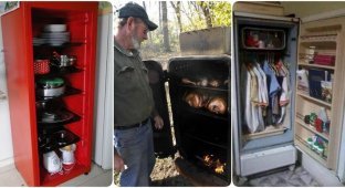 16 cool ideas on how to revive an old non-working refrigerator (18 photos)
