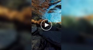 Хлопець показав, як виглядає водоспад зсередини