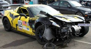 Неудачное окончание гонки для Corvette ZR1 (20 фото)