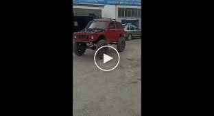 New tires on Lada Niva but forgot to change old brains