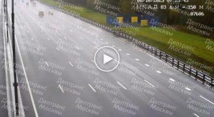 A sparkling accident on the Moscow Ring Road
